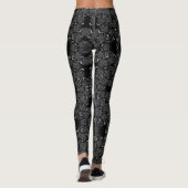Zwarte Rozen Leggings (Achterkant)