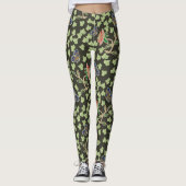Zwarte Rozen Leggings voor wolvlinder (Voorkant)