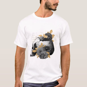 Zwarte Rozen met schedel Gothic T-Shirt