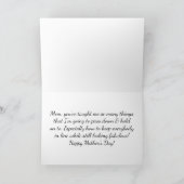 zwarte rozen Moederdag Kaart (Binnen)