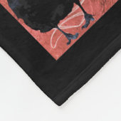 Zwarte rozen ravens en kraaikraakkraakbeen fleece deken (Hoek)