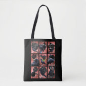 Zwarte rozen ravens en kraaikraakkraakbeen tote bag (Voorkant)