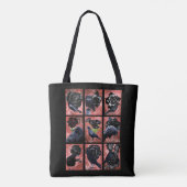 Zwarte rozen ravens en kraaikraakkraakbeen tote bag (Achterkant)