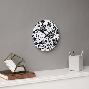 Zwarte Rozen Ronde Klok