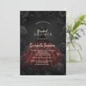 Zwarte Rozen Rood Jurk Gotisch Vrijgezellenfeest Kaart (Staand voorkant)