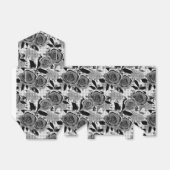 Zwarte rozen, rozen, zwart en grijs bedankdoosjes (Uitgevouwen)