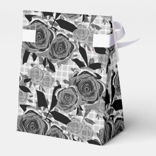 Zwarte rozen, rozen, zwart en grijs bedankdoosjes (Achterkant)
