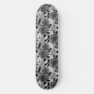 Zwarte rozen, rozen, zwart en grijs persoonlijk skateboard