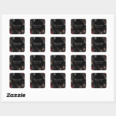 Zwarte Rozen + Schedels Gotische Sticker Label (Vel)