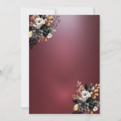 Zwarte Rozen String Licht Rood Pensioen Partij Kaart (Achterkant)