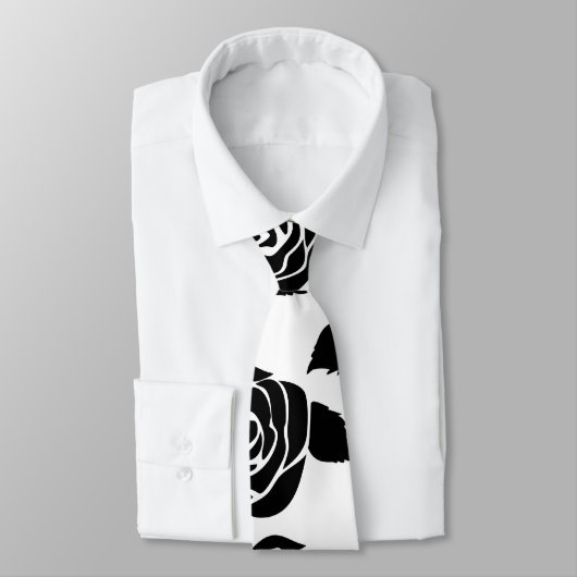 Zwarte Rozen Stropdas (Gebonden)