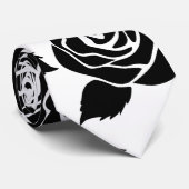 Zwarte Rozen Stropdas (Opgerold)