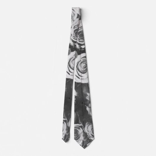 Zwarte rozen stropdas (Achterkant)