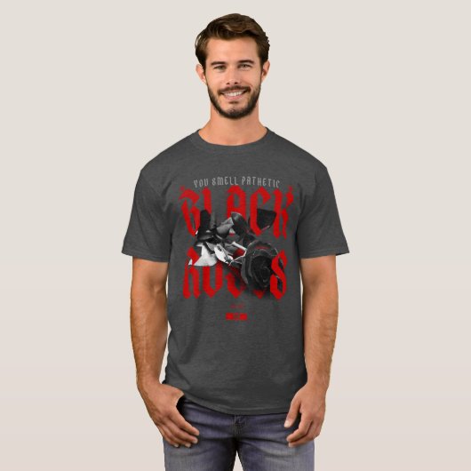 ZWARTE ROZEN T-SHIRT (Voorkant volledig)