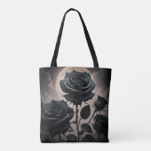 Zwarte Rozen Tote Bag (Achterkant)