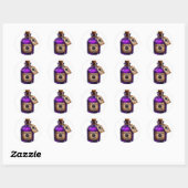Zwarte Rozen Toverdrank Gothic Heks Fles Sticker (Vel)