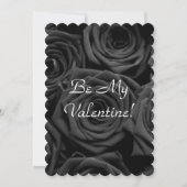 zwarte rozen valentijnsdag feestdagenkaart (Voorkant)