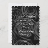 zwarte rozen valentijnsdag feestdagenkaart (Achterkant)