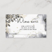 Zwarte Rozen Vrijgezellenfeest Wijn Raffle Ticket  (Voorkant)