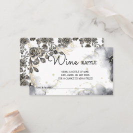 Zwarte Rozen Vrijgezellenfeest Wijn Raffle Ticket 