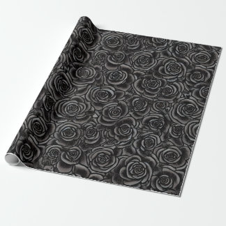 Zwarte Rozen Whimsigoth donker bloemmotief gotisch Cadeaupapier