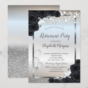 Zwarte Rozen Wijnglas Kaart