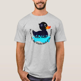 Zwarte Rubber Duck - 'zwarte eend van de familie' T-shirt
