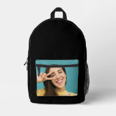 zwarte rugzak gepersonaliseerde foto (Voorkant)