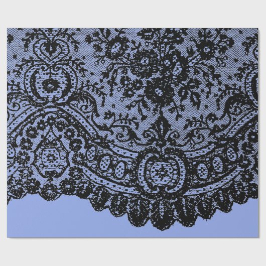 ZWARTE RUIMTE EN BLAUWE WRAPPINGSPAPIER CADEAUPAPIER (Vlak)