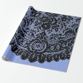 ZWARTE RUIMTE EN BLAUWE WRAPPINGSPAPIER CADEAUPAPIER