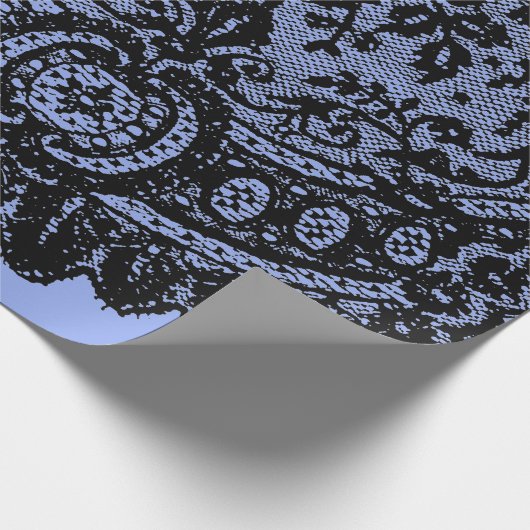 ZWARTE RUIMTE EN BLAUWE WRAPPINGSPAPIER CADEAUPAPIER (Hoek)