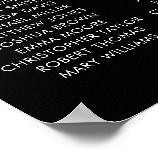 Zwarte ruimte en nacht maan bruiloft zitgrafiek poster (Hoek)