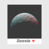 Zwarte ruimte en planeet in zonnestelsel. sterrenk sticker (Vel)