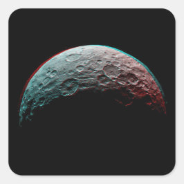 Zwarte ruimte en Planeet in Zonnestelsel. sterrenk Vierkante Sticker