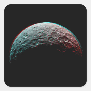 Zwarte ruimte en Planeet in Zonnestelsel. sterrenk Vierkante Sticker