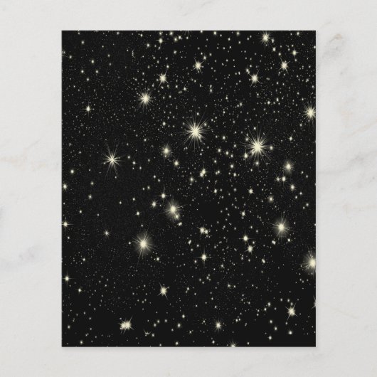 ZWARTE RUIMTE STARS ACHTERGRONDEN WALLPAPERS CUSTO FLYER (Voorkant)