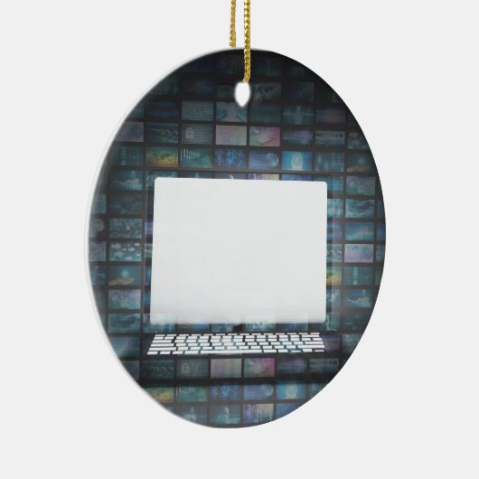 Zwarte ruimte voor verkoopbare ruimte op vrijdag o keramisch ornament (Rechts)