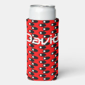 Zwarte ruimteschepen seltzer blikjeskoeler (Seltzer Voorkant)