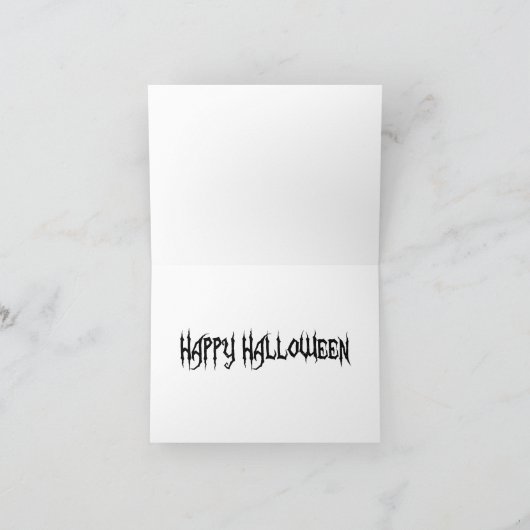 Zwarte Ruiter Halloween Feestdagen Kaart (Binnen)