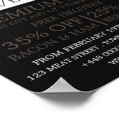 Zwarte runderen, boeren en slagers Adverteren Poster (Hoek)