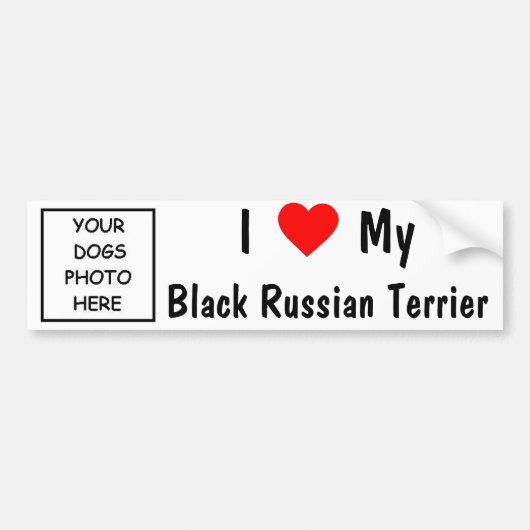 Zwarte Russische terger Bumpersticker (Voorkant)