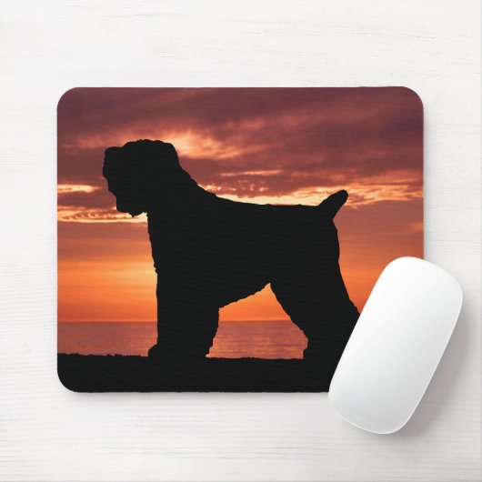 Zwarte Russische terger Muismat (Met muis)