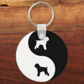 Zwarte Russische terger Sleutelhanger (Voorkant)