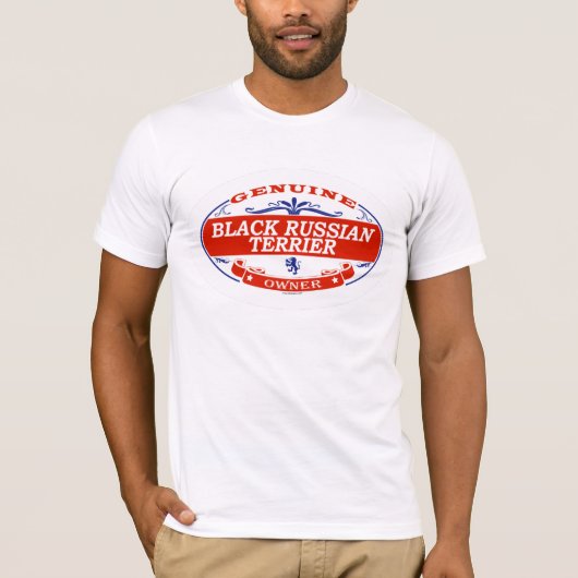 Zwarte Russische terger  T-shirt (Voorkant)