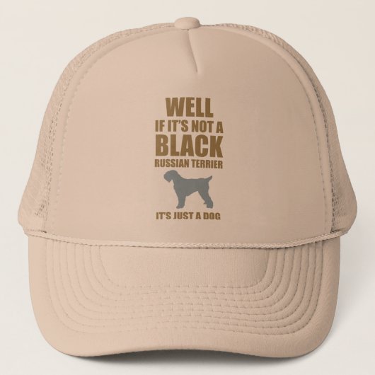 Zwarte Russische terger Trucker Pet (Voorkant)