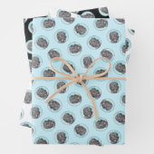 Zwarte Russische Terriër BRT RBT Schilderij Pet Do Inpakpapier Vel (In situ)