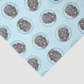 Zwarte Russische Terriër BRT RBT Schilderij Pet Do Tissuepapier (Detail)