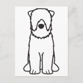 Zwarte Russische Terrier Dog Cartoon Briefkaart (Voorkant)