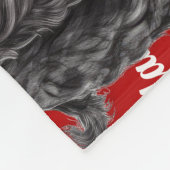 Zwarte Russische Terriër Hond Naam Kerstvakantie Fleece Deken (Hoek)