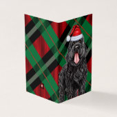 Zwarte Russische Terriër Hond Vakantie Geplaagd Ke Kaart (Buitenkant)